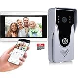 AMOCAM Wireless Video Doorbell Intercom with Monitor System, WiFi Video Intercom 1080P HD Metal Camera, 7 Inch Monitor with 32G Card Record, Tuya APP, 2-Way Audio, Unlock for Home Security System