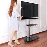UHRLGHS TV Mount,Sturdy 12-32 inch Removable TV Bracket, Floor-Standing TV Bracket, Universal LCD TV Bracket, Horizontal and Vertical Screen Switching, Integrated Tray,