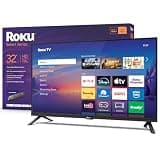 Roku Smart TV 2026 – 32-Inch Select Series, 720p HD TV – Roku TV with Voice Remote, Flat Screen LED Television with Wi-Fi for Streaming Sports, & Movies, Bluetooth Headphone Mode (Renewed)