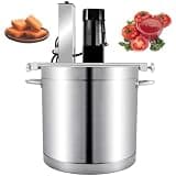UHRLGHS Electric Mixer Machine,Electric Food Stirrer,Stainless Steel Automatic Mixer with Adjustable Speeds for Cooking,Sauces,Jams,and Fillings,40l