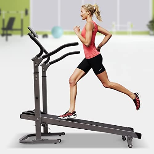 Foldable Treadmill with Incline and Handle, Portable Incline Treadmills for Home Walking Pad Treadmill Running Machine with LED Monitor 264 Lb Capacity, Easy Assembly (Black)