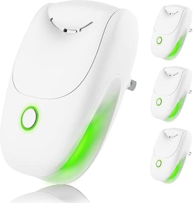 Plug in Air Ionizers, 4 Pack Two-Speed Quiet Negative Ion Air Purifier, Mini Air Ionizers for Home, Bedroom, Office, Kitchen, Portable Odor Eliminator for Dust, Smoke, Pet Smell