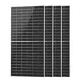 ECO-WORTHY 4PCS 590W Solar Panels N-Type Bifacial Half-Cut Monocrystalline, 23.23% High Conversion Efficiency for Home Rooftop, RV, Boat