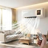 Wall Mounted Air Conditioner Fan, 2-in-1 Heater and Cooling Combo, Smart Room AC Unit with Remote & Timer, Quiet Small Portable Air Conditioner for Bedroom and Garage (1 Set)