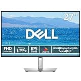 Dell 27 inch Monitor, FHD IPS Display, 100Hz Refresh Rate, 1500:1 Contrast Ratio, 99% sRGB, USB | HDMI | DisplayPort | VGA, VESA, Anti-Glare, Eye Comfort, Ergonomic Height/Tilt/Swivel/Pivot Stand