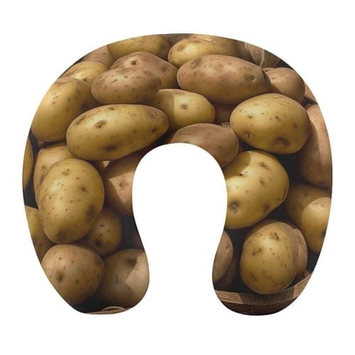 VstaDank Garden Potatoes Travel Pillow Comfortable U Shape Memory Foam Pillows Relieve Fatigue Portable Neck Pillow Office Napping Pillows for Planes Trains Self-Driving Cars