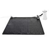 Intex 28685E 47 Inch x 47 Inch Solar Pool Water Heater Mat for 8,000 Gallon Above Ground Swimming Pool with Hose Attachment and Adaptors, Black