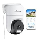 VIMTAG Pan/Tilt Outdoor Security Camera, 2.5K 4MP WiFi Home CCTV Camera, 360ยฐ View & Motion Tracking, Color Night Vision, 2-Way Audio, AI Detection Alarm, IP66, Cloud & SD Card Storage, Works w/Alexa