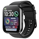 Smart Watch for Men Women, 1.85" HD Fitness Tracker with Bluetooth Calls, 120+ Sport Modes Fitness Watch, Fitness Tracker 24/7 Heart Rate/Sleep Monitor, IP68 Waterproof, for Android/iPhone (Black)