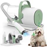 Dog Grooming Vacuum, Pet Grooming Kit with Clipper Nail Trimmer Grinder, 2.5L Dust Cup 7 Grooming Tools 11000Pa Dog Hair Vacuum for Shedding Grooming, Home Cleaning, PG50 Plus