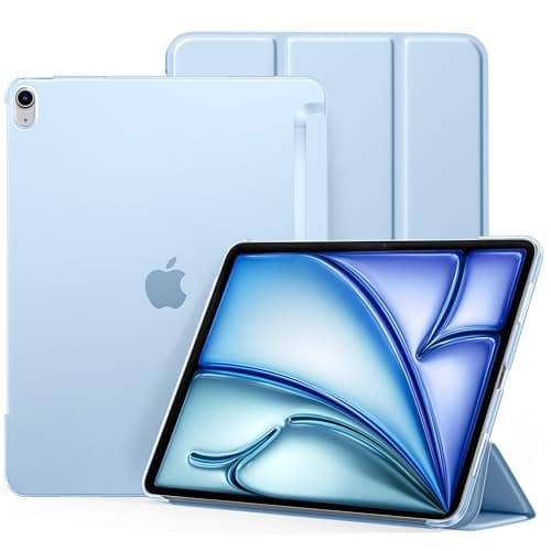 Mastten for iPad Air 13 Inch Case M4/M3/M2 (2026/2025/2024), Slim Stand Smart Cover with Translucent Hard Back for iPad Air 13 Case, Support Touch ID, Auto Wake/Sleep – Sky Blue