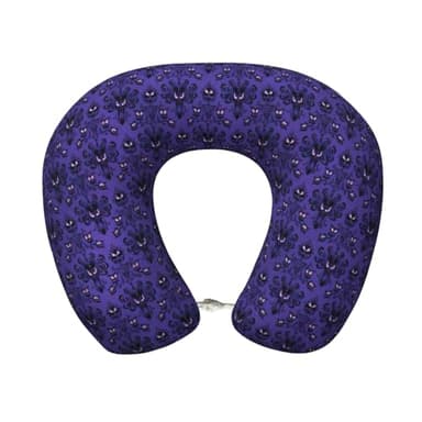DRTGEDS Haunted Mansion Travel Neck Pillow for Airplane, Adults Memory Foam Travel Neck Pillow,for Airplane,Train,Home