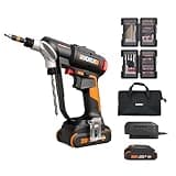 WORX WX177L.2 Cordless Drill Driver, 20V 445 in·lb Brushless Power Drill Driver, Powerful Drilling and Driving, 2-in-1 Design, 85 Bits, Battery and Charger Included, PowerShare