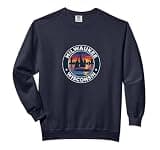 Milwaukee Wisconsin Vintage Sailing Sail Boat xi Comfort Colors Adult Sweatshirt