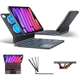 LAUDTEC Magnetic Keyboard Case Compatible with iPad mini 7th Gen (A17 Pro, 2024) & for iPad mini 6 (2021) 8.3-inch, Ultra-Light Floating Cantilever Stand, Smart Trackpad, 5-Row Backlit - Black