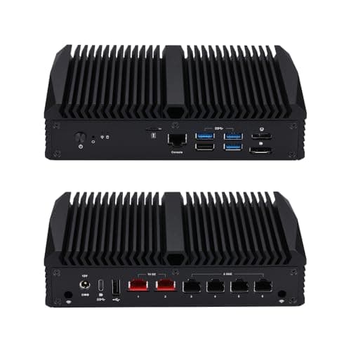 Qotom Firewall Appliance Q10924H6 X7425E Processor,up to 3.4GHz Barebone(NO Ram NO SSD) -4x2.5 Gigabit LAN,2x10 Gigabit LAN,Fanless,Win10/Linux 24/7