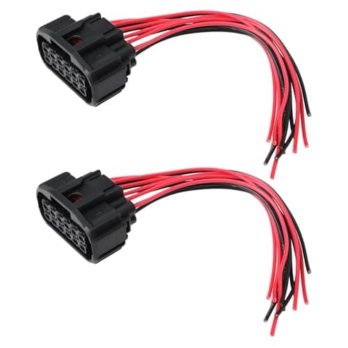 Micro Traders 2Pcs 12-Pin Headlight Connector 6189-7410 6181-6784 Compatible with Honda Accord 2023-2024 Full LED Front Left Right