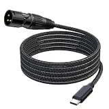 AuxLink XLR Male to USB C 6ft,Type C to XLR Microphone Male Nylon Braided Output Cable for Amplifier, Speaker, Mixer Console
