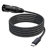AuxLink XLR Male to USB C 6ft,Type C to XLR Microphone Male Nylon Braided Output Cable for Amplifier, Speaker, Mixer Console