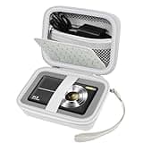 Comecase Carrying & Protective Case for Digital Camera, for CAMKORY/for Kodak Pixpro/for Canon PowerShot ELPH 180/190 / for Sony DSCW800 DSCW830 Cameras for Travel(Bag Only)- White