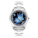 FodPand Analog Men Stainless Steel Band Watch Big Face Silver Wristwatch