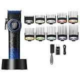 DAXXIN Hair Clippers, Hair Trimmer Professional 9000RPM Clipper Cordless Cutting Machine Metal LED Barber Electric Trimmer for Men