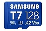 Samsung microSDXC T7 128GB, Up to 170 MB/s, UHS-I U3 4K A2 V30 microSD for Casual Gamers, Amateur Creators, & Everyday Users MB-MB128T with Adapter