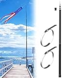 DUPKEV Telescopic Fiberglass Windsock Pole (14.5Ft, 5-Section)