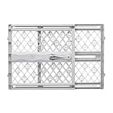 MYPET North States Paws Portable Pet Gate: 26-40" Wide. Pressure Mount. No Tools Needed. Made in USA. Dog Gate 23" Tall, Expandable, Durable Dog Gates for Doorways, Light Gray