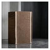 CHZDPP Custom Safety Cover with Double Zip, Blended Fabric Safe Cabinet Protector Cover, Safe Dust Covers for Bedside Table/Fridge/Audio/Cabinet(Brown,30x25x35 cm/12"x10"x14")