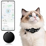 Cat GPS Tracker for Android – Google Find Hub Pet Tracker for Cats, No Subscription, IP67 Waterproof GPS para Gatos, Replaceable 1-Year Battery (Location Reported by Nearby Android Devices) (Black)