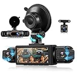 Orderich 4 Channel 360° Dash Cam Front and Rear Inside Left Right, 3.16 Inch FHD 1080P IPS Dashcam Supports Night Vision, Loop Recording, 24/7 Recording Parking Mode Monitor, Reverse View