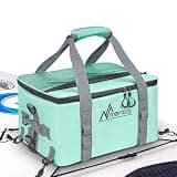 MENOLY Paddle Board Accessories Cooler, 25L Sup Kayak Deck Cooler Bag Fit 30 Cans with Bottle Opener, Adjustable Strap for Paddleboarding, Kayaking, Camping-Green