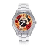 NTVOWPZO Three-Hand Analog Stainless Steel Watches for Men Easy Reader