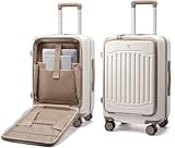 LOVEVOOK 24 Inch Medium Check In Luggage, Expandable Hard Shell Suitcase with Spinner Wheels, USB Charging Port & Front Pocket, PC Hardside Rolling Luggage with TSA Lock for 4-7 Days Travel