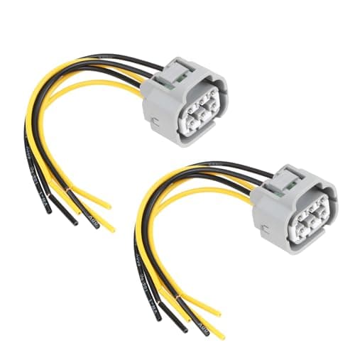 Micro Traders 2pcs 6Pin LED Light Connector Harness Compatible with Toyota Camry 2015-2017(15cm)