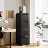 Spryygo 4 Drawer File Cabinet with Lock,Vertical Filing Storage Cabinet for Home Office,Heavy Duty Metal Storage Cabinets for Letter/Legal/A4/F4 Documents,Assembly Required