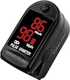 FaceLake ® FL400 Pulse Oximeter with Carrying Case, Batteries, Neck/Wrist Cord - Black