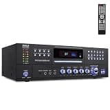Pyle Home Theater Amplifier - 4000 Watt Wireless BT Streaming Audio/Video Receiver System with CD/DVD Player, AM/FM Radio, HDMI, and MP3/USB Compatibility