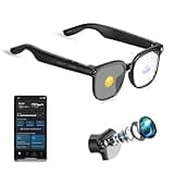 Smart Glasses with Camera, 4K HD Video & Photo Capture Recording Glasses with Audio, AI ChatGPT Assistant, Real-Time Translation Bluetooth Camera Sunglasses, Voice Control Smart Glasses for Men Women