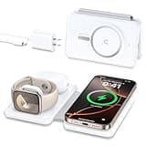 Magnetic Wireless Charger for iPhone: 3 in 1 Travel Charging Station for Apple Devices for iPhone 17 Air 16 15 14 13 12 Pro Max Plus - Foldable Charging Pad for Apple Watch Series & Airpods 4 3 2 Pro