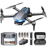 GPS Drone with Camera for Adults, 2K FPV Drone with 4.5" Screen Remote Controller, Brushless Motor, Auto Return, Follow Me, Tap Fly & Circle Fly, Long Flight Time Foldable Quadcopter for Beginners