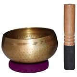 Tibetan Singing Bowl Set, 3.1 in / 8 cm Handcrafted Meditation Bowl for Sound Mindfulness, Includes Striker and Cushion, Easy to Carry for Yoga, Meditation