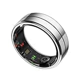 Smart Ring for Women and Men 24/7 Activities/Fitness Tracker & Health Monitor (Heart Rate/ Blood Oxygen/HRV/Stress/Sleep Tracking) IPX8 Waterproof Long Battery Life (No Subscription Fee)(Silver, 11#)