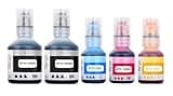 Vivid Colors BTD180 High Yield 5PK Colors BK2 CMY (BTD180) Compatible Ink Bottle Replacement for Brother INKvestment Tank MFC-T580DW MFC-T780DW MFC-T980DW Printers Refill Ink Bottle for BTD-180