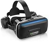 COCERKET VR Headset for iPhone & Android, 120° Viewing Angle 3D Glasses with Aspherical Lenses & Headphone, Perfect for VR Videos and Mobile Games