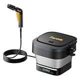 Fanttik NB10 Fold Cordless Electric Pressure Washer, Foldable Sprayer Washer w/3.2gal Tank, HD LED Display, 5-in-1 Nozzle, Max 220PSI, Type-C Charging, for Light Cleaning in Patio, Bicycles & Camping