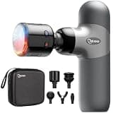 cotsoco Mini Massage Gun with Heat and Cold Therapy for Muscle Recovery, Pocket-Sized Deep Tissue Massager, Portable Percussion Massage Gun for Pain Relief, Fathers Day Dad Gifts