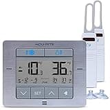 AcuRite Digital Wireless Fridge and Freezer Thermometer with Alarm, Max/Min Temperature for Home and Restaurants (00515M) 4.25" x 3.75"
