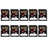 AreTop SD Card 32GB, 10 Pack UHS-I Class 10 SDHC Memory Card, 10 Pack 32GB Full HD Video Secure Digital Cards for Cameras, DSLR, Action Cams and Trail Camera